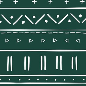 2 // african inspired mudcloth fabric wallpaper gift wrap ethnic mud cloth fabric dark green emerald and white