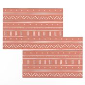 1 // african inspired mudcloth fabric wallpaper gift wrap ethnic mud cloth fabric coral pink and white