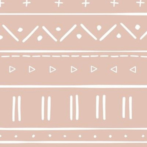 2 // african inspired mudcloth fabric wallpaper gift wrap ethnic mud cloth fabric blush pink and white dusty pink light