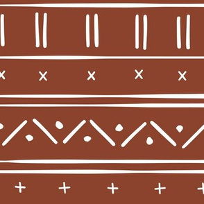 1 // african inspired mudcloth fabric wallpaper gift wrap ethnic mud cloth fabric rust red and white