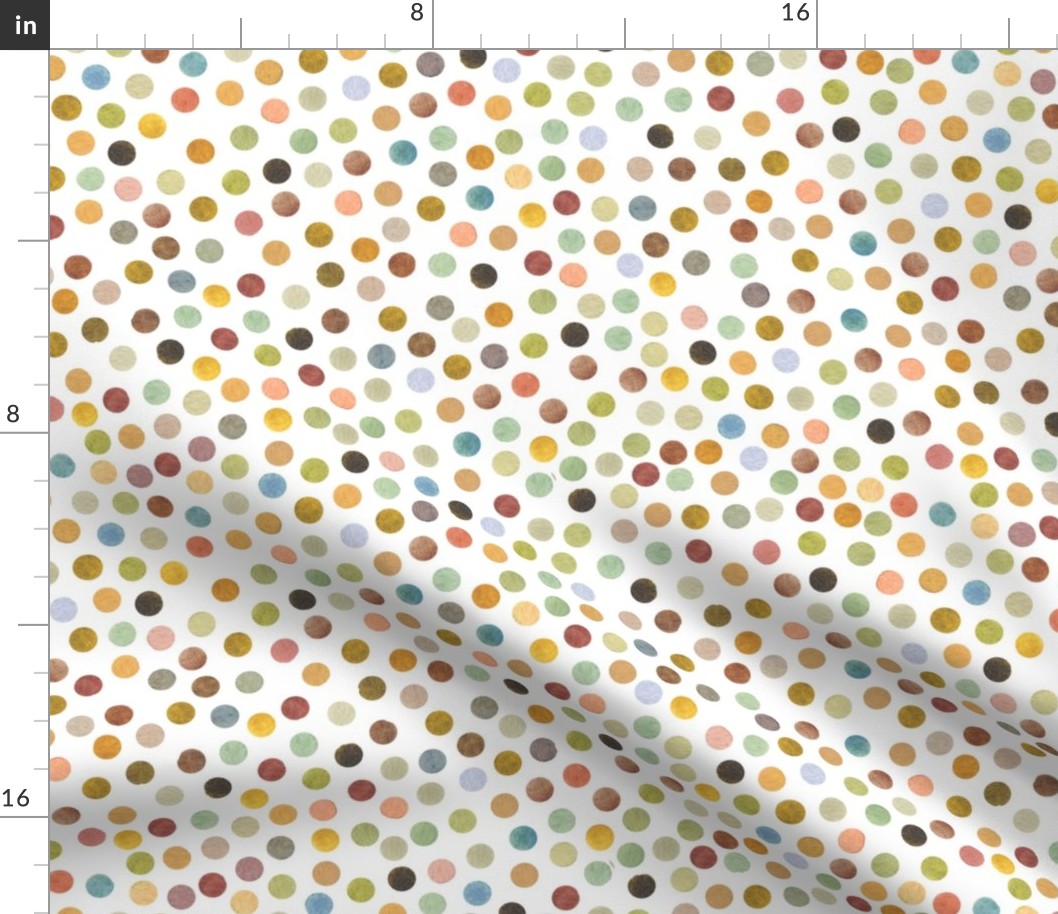 multicolor WATERCOLOR POLKA DOTS