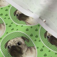 Love for pugs -green small