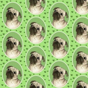 Love for pugs -green small