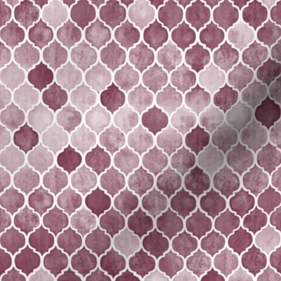 Textured Desaturated Burgundy Moroccan Tiles - tiny version