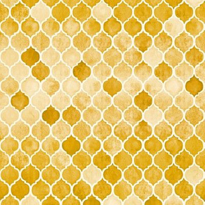 Textured Amber Yellow Moroccan Tiles - small print