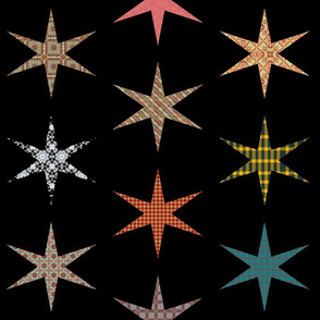 Patchwork Stars: Black