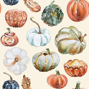 Fall Organic Pumpkins // Cream Linen