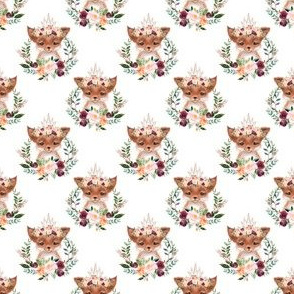 paprika floral fox  with crown 1"