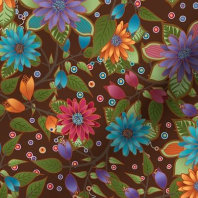 Paducaru Bohemian Floral_Brown