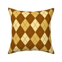 Classic Argyle Plaid in Brown Sand and Cream