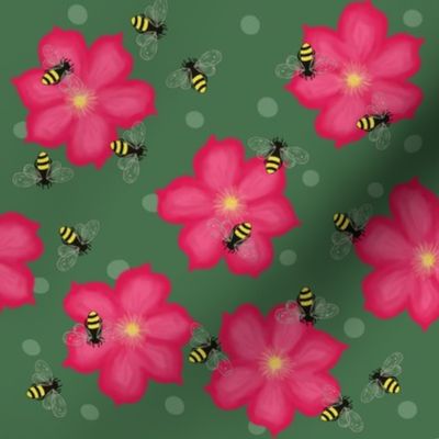 bee and clematis garden