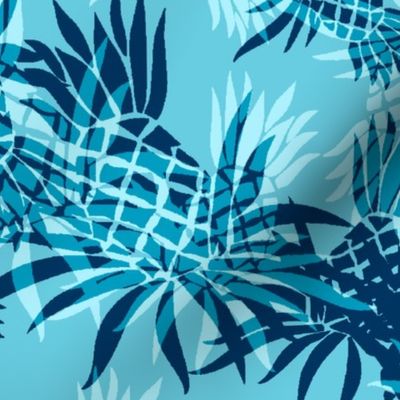 Hawaiian Pineapple Camo - Large Size- Aqua