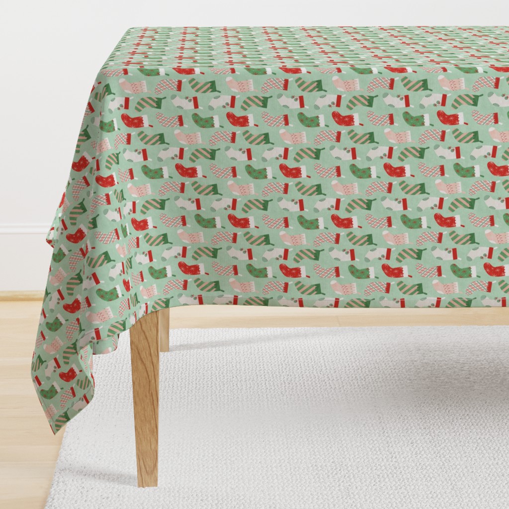 Retro Textured Christmas Stockings