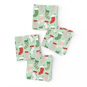 Retro Textured Christmas Stockings