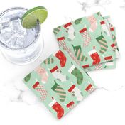 Retro Textured Christmas Stockings