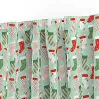 Retro Textured Christmas Stockings