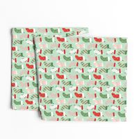 Retro Textured Christmas Stockings