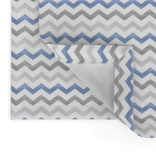 Watercolor Chevron//Blue & Greys