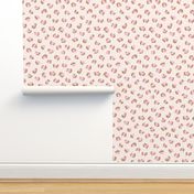 Trendy leopard print animals fur modern Scandinavian style raw brush  abstract pale pink beige autumn SMALL