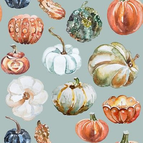 Organic Pumpkins // Tower Gray Blue