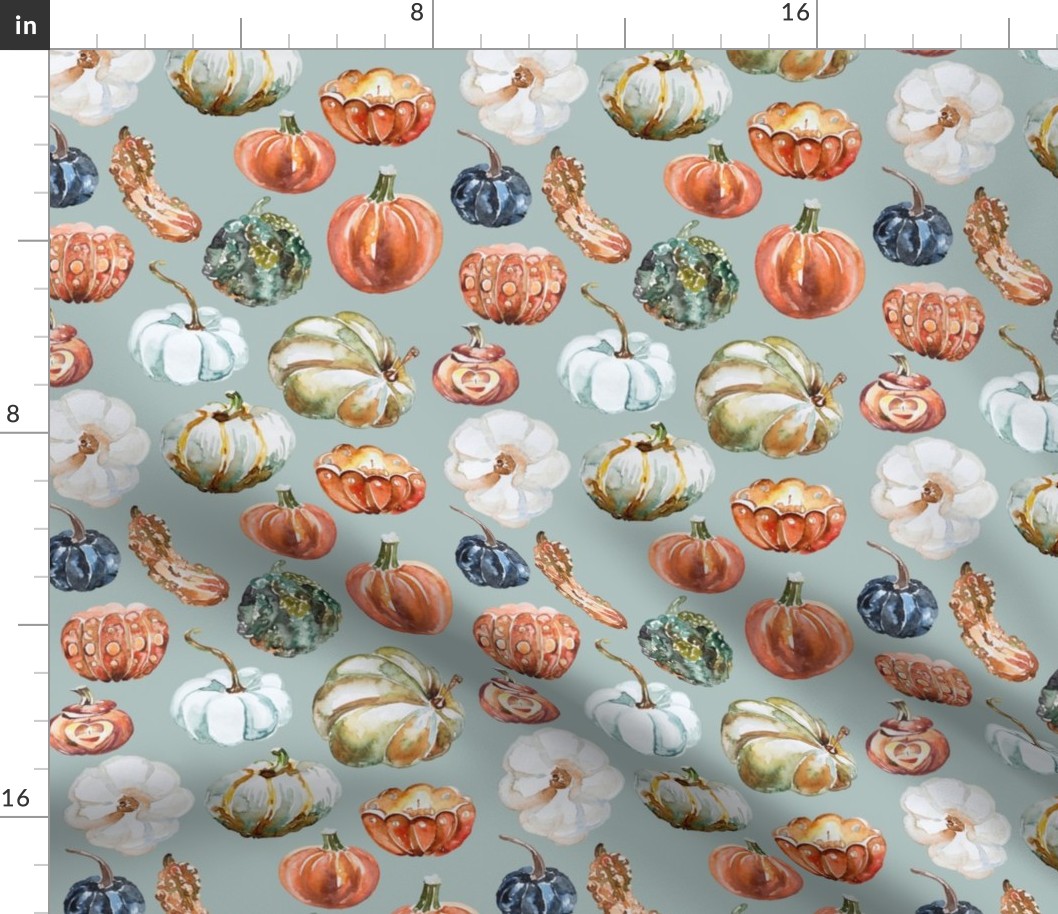 Organic Pumpkins // Tower Gray Blue