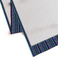 Tribal Squares and Dots - Purple and Teal