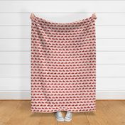 christmas dachshund red truck fabric - cute doxie fabric, cute dachshund fabric, dog fabric, dog design,  - pink