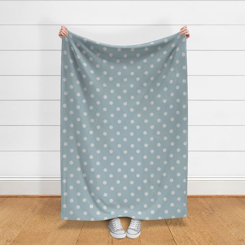 scandi dots on dusty teal