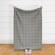 great dane skateboard fabric - retro cool dude fabric, skateboarding dog fabric, dogs fabric, great danes fabric - grey