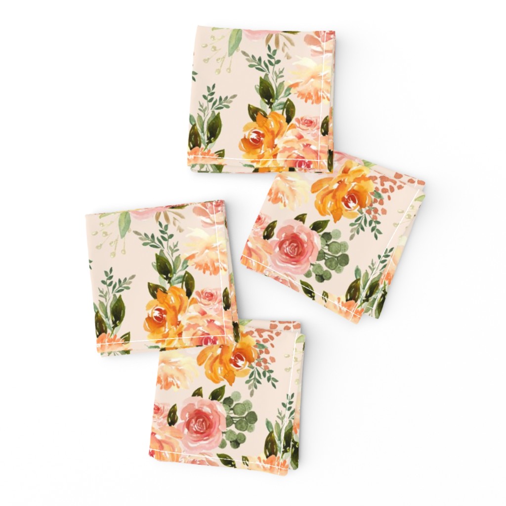 Fall Blossom Florals // Peach White