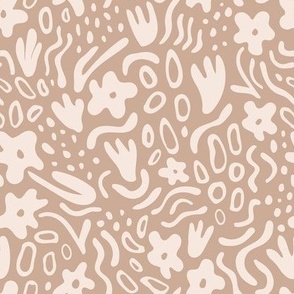 Abstract Botanicals - Taupe - SMALL