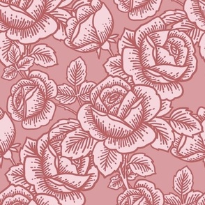 Vintage roses in pink