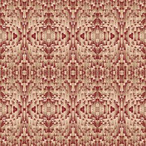 Brushstroke Weave Rose Blush and Deep Red