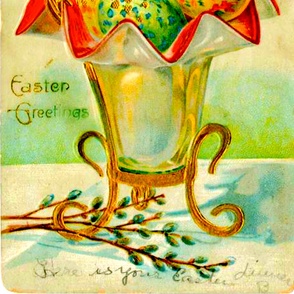 12-18  Vintage Easter Basket Postcard