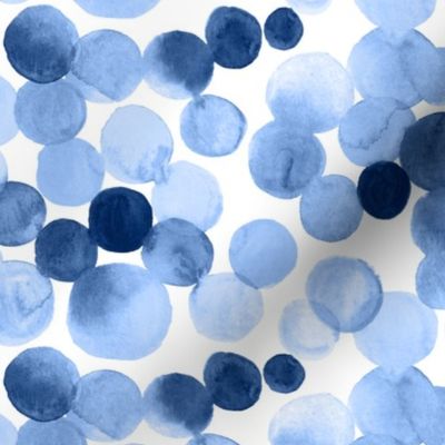 Watercolor Circles - Blue