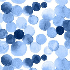 Watercolor Circles - Blue