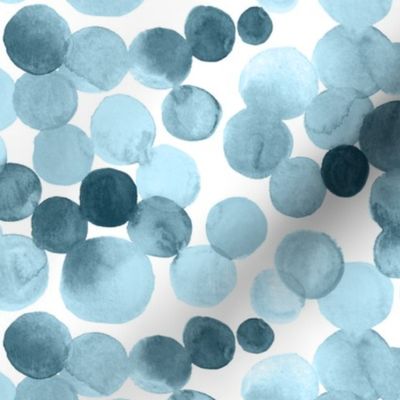 Watercolor Circles - Blue Gray