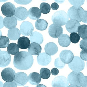 Watercolor Circles - Blue Gray
