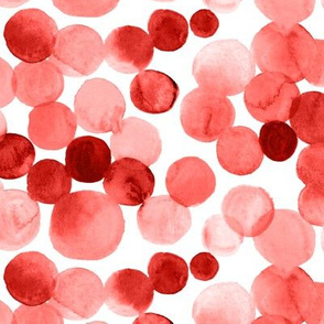 Watercolor Circles - Red