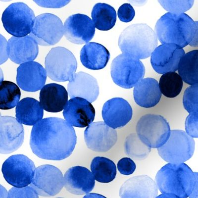 Watercolor Circles - Royal Blue