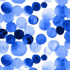 Watercolor Circles - Royal Blue