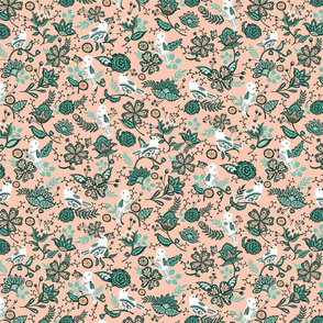 Spring Field Garden - Minty Pink