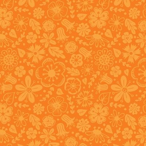 Flowers Everywhere - Solid Orange Blender
