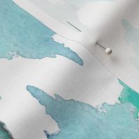 Painted Watercolor Design – Teal Aqua Mint, Large
