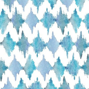 Painted Watercolor Design – Blue, Small