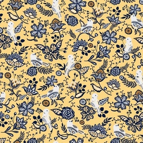 Spring Field Garden - Light Yellow Blue