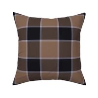 Medieval piper tartan, weathered 6" brown/lavender