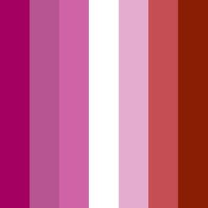 Six Inch Lesbian Pride Vertical Stripe Flag