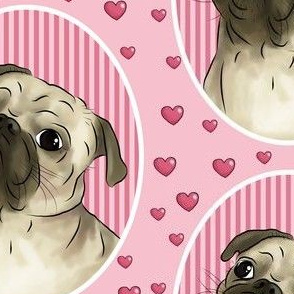 Love for pugs -pink big