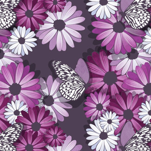 Normal scale // African Daisy Spring Floral // violet